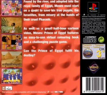 Moses - Prince of Egypt (EU) box cover back